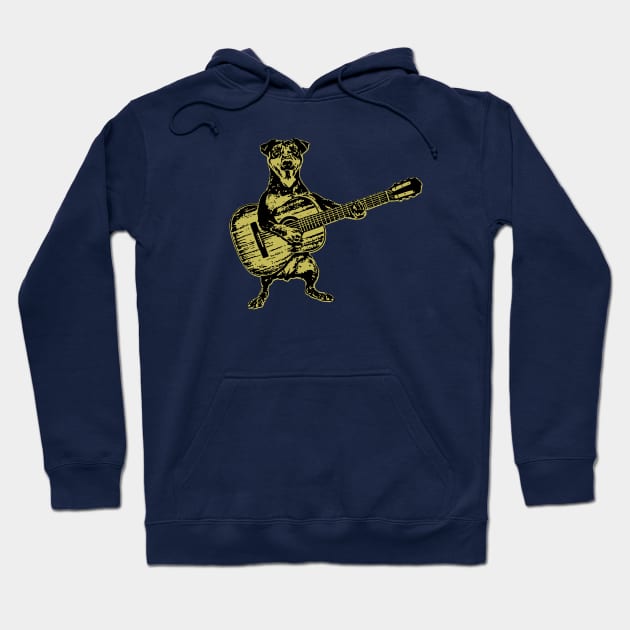 Dogs Playing Guitar Hoodie by Shapwac12